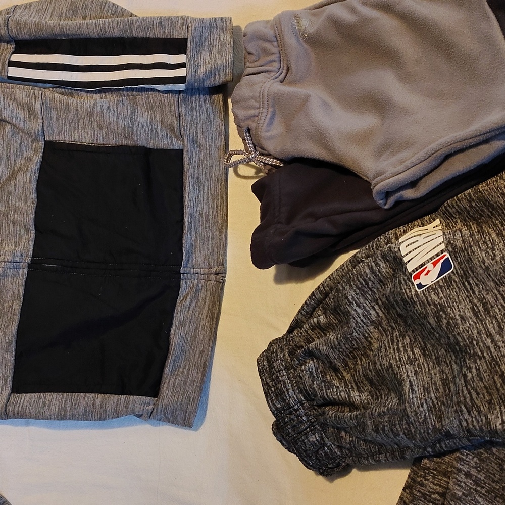 2 Pair Y Joggers NBA And Body Glove Both Sz 8, Adidas Lt Weight Jacket Y Sz 8.